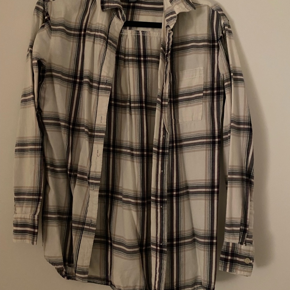 Plaid Button-Up Shirt